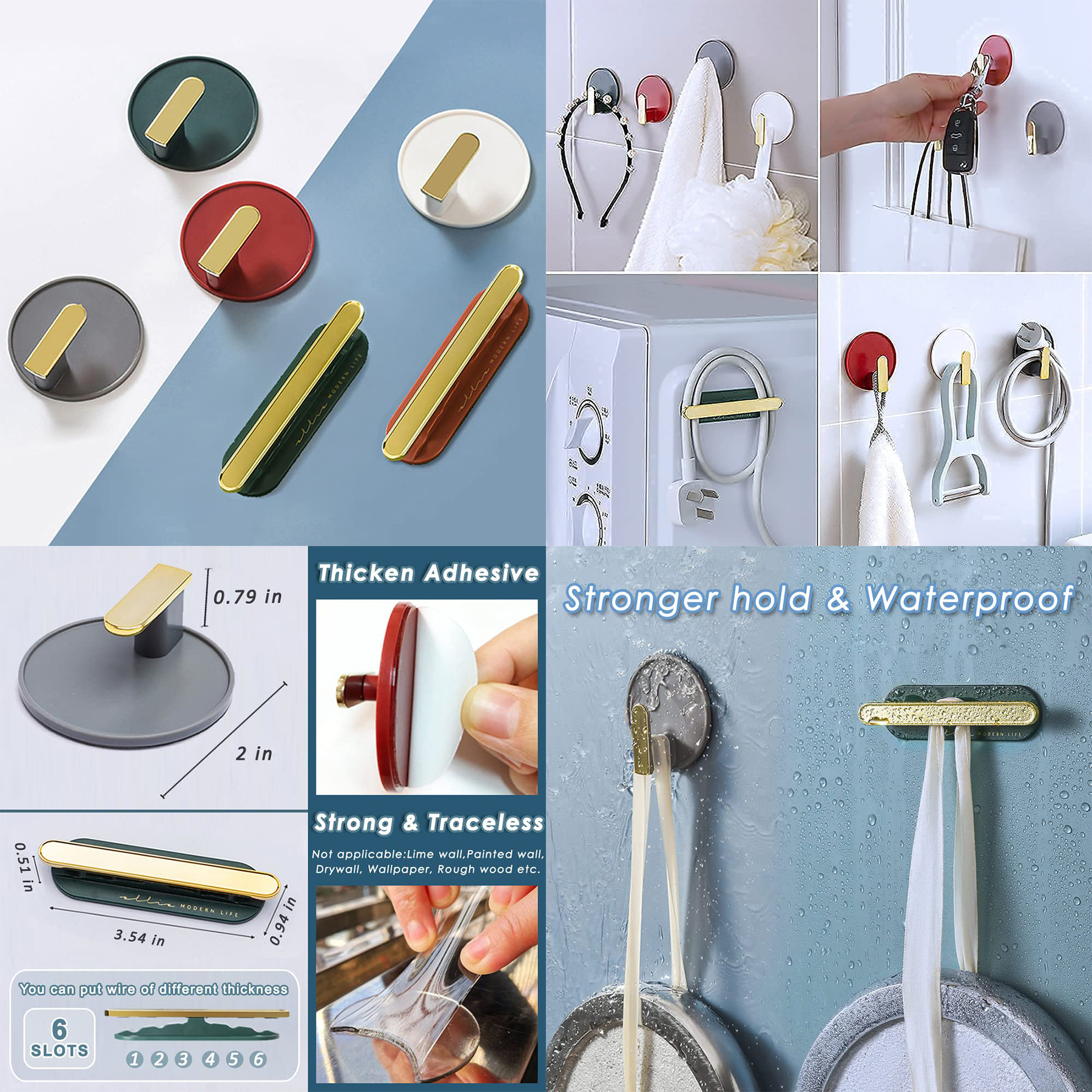 Decorative Wall Door Self Adhesive Hanger 2