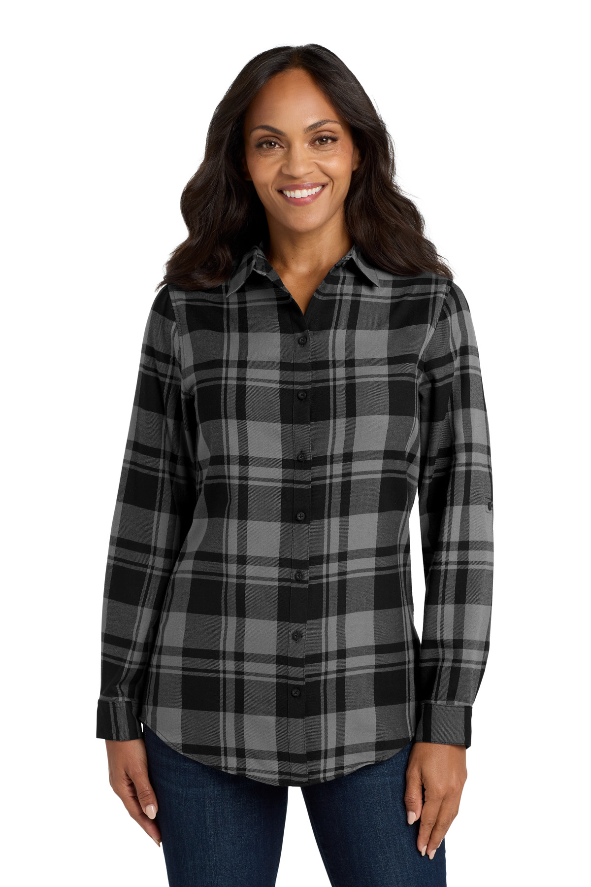 Port Authority Women's Plaid Flannel Tunic . LW668 7
