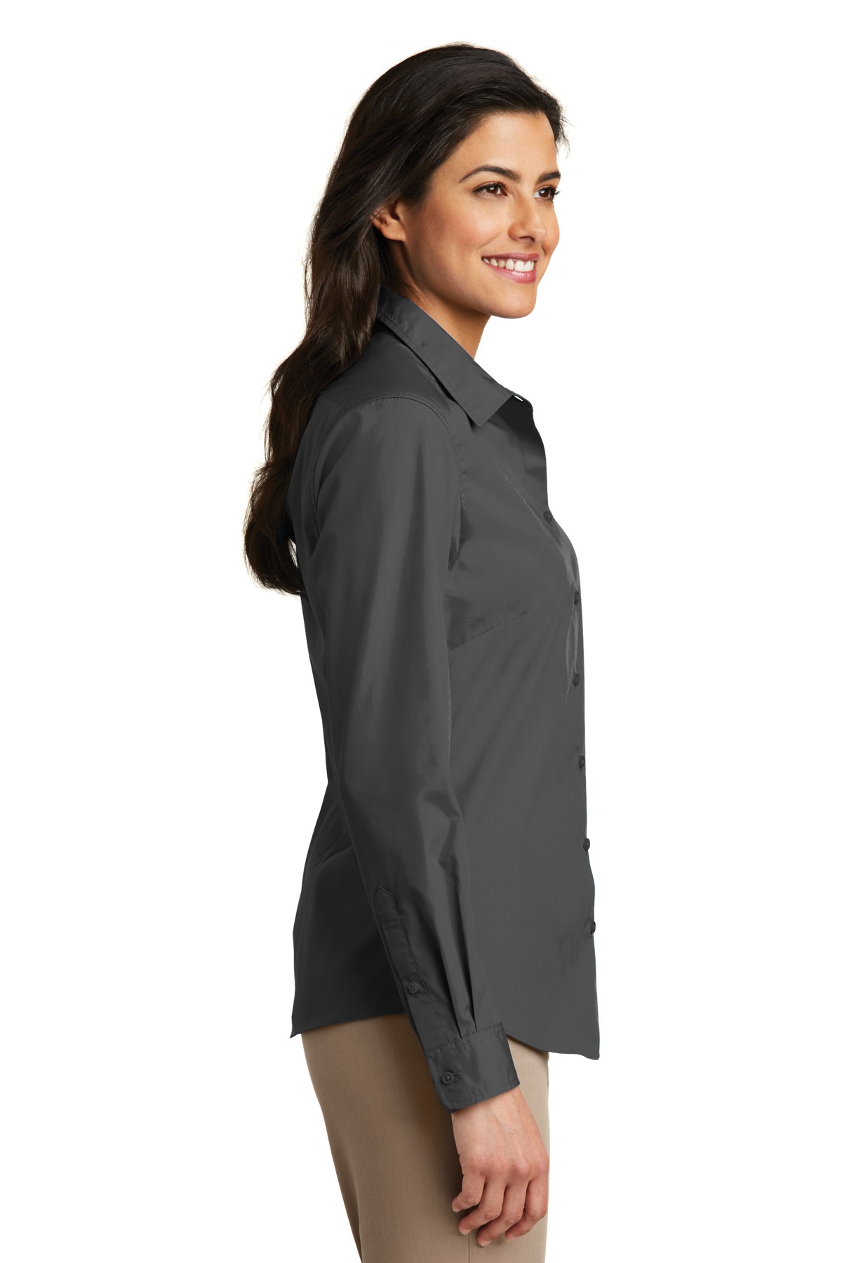 Port Authority Women's Long Sleeve Carefree Poplin Shirt. LW100 22