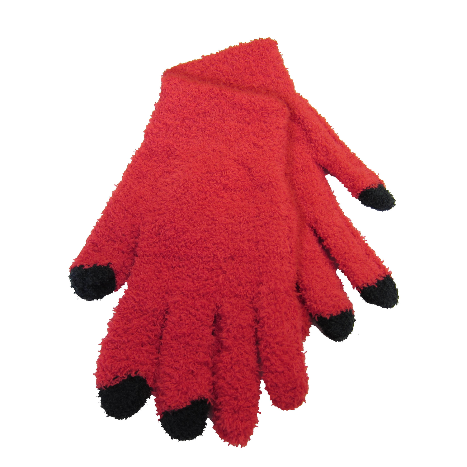 Fuzzy Texting Gloves w/ Woven Patch 3