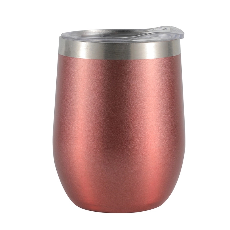 Powder Coated Stainless Steel 12 oz Wine Glass Tumbler 2
