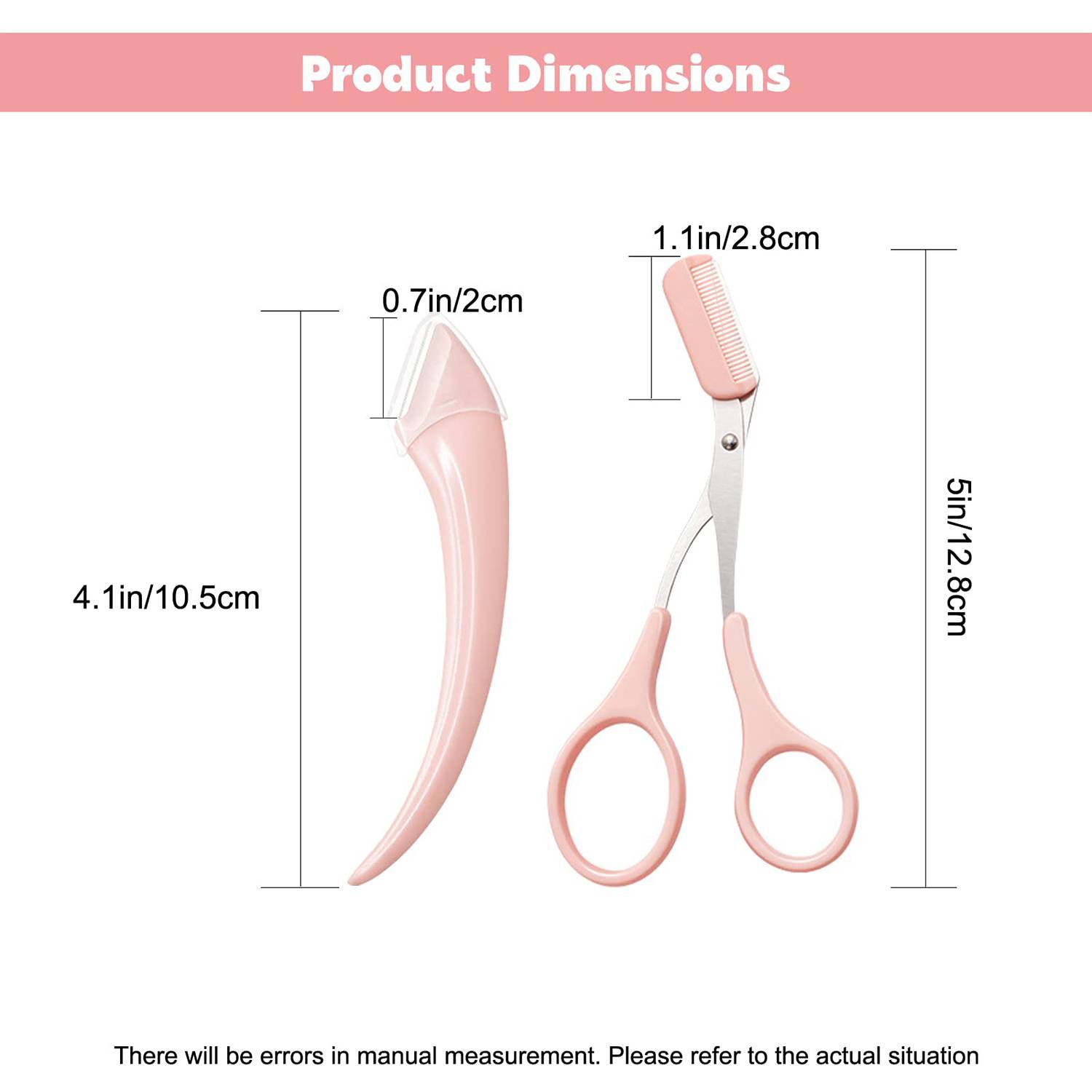 Eyebrow Trimmer Set Razor Scissors w/ Comb 6