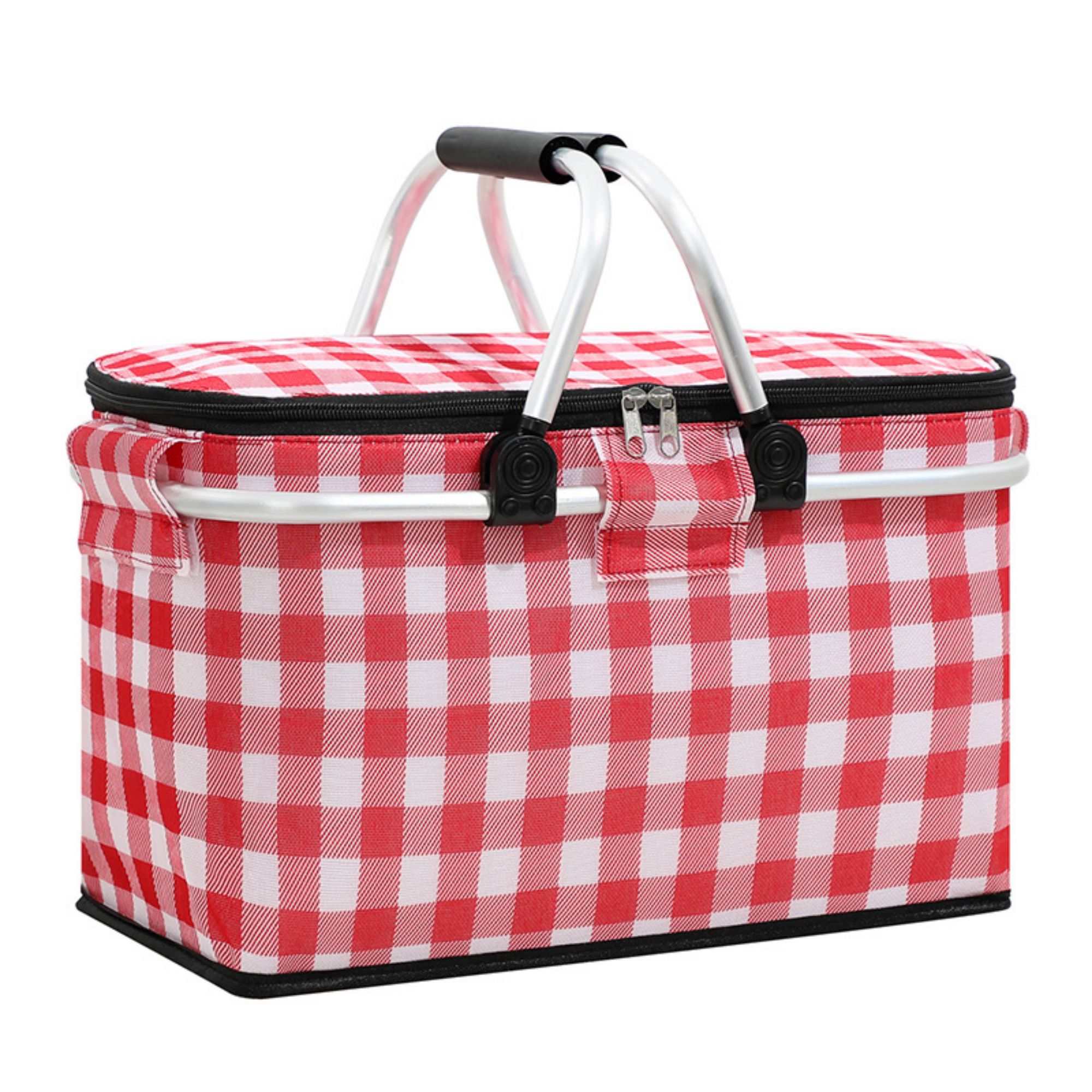 18L Lattice Foldable Insulated Picnic Basket 3