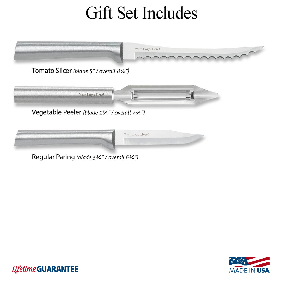 Peel, Pare and Slice Gift Set w/Silver Handle 3