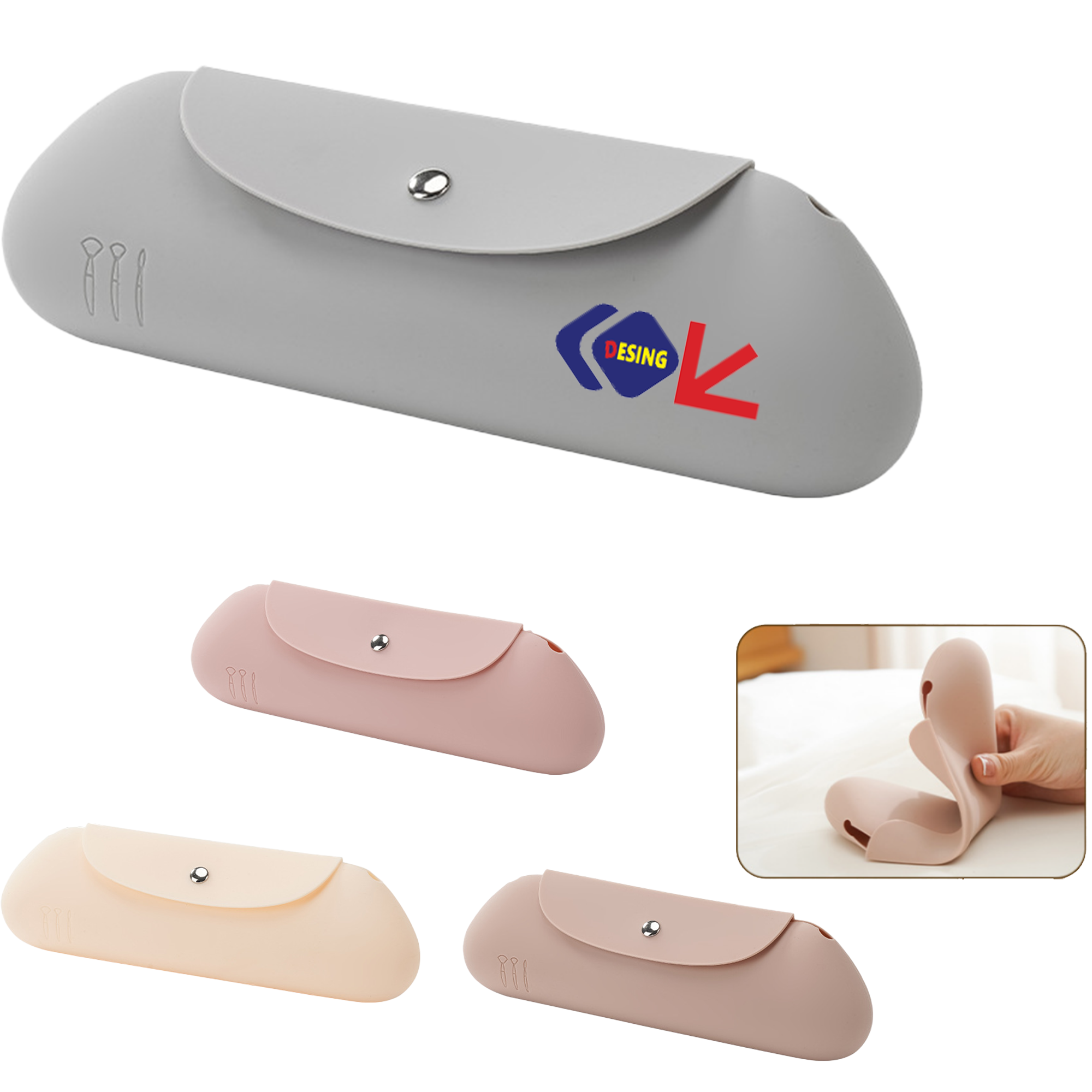 Custom Silicone Makeup Bag ?C Great for Branding or Gifting 4