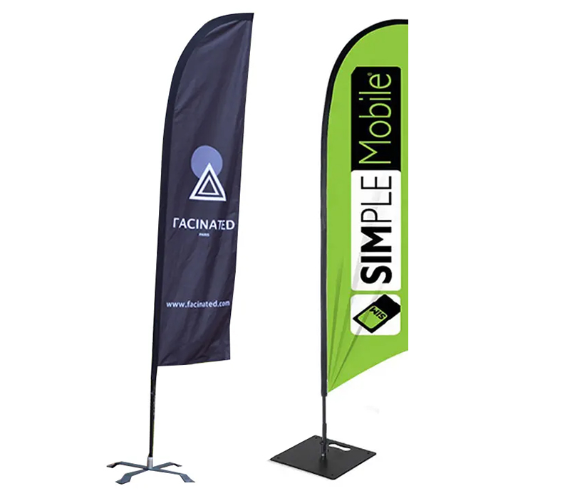 Feather Flag Enhanced with Fiberglass Poles 2