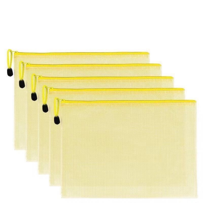 Zipper Pencil Pouch Plastic Zip File Bags 3