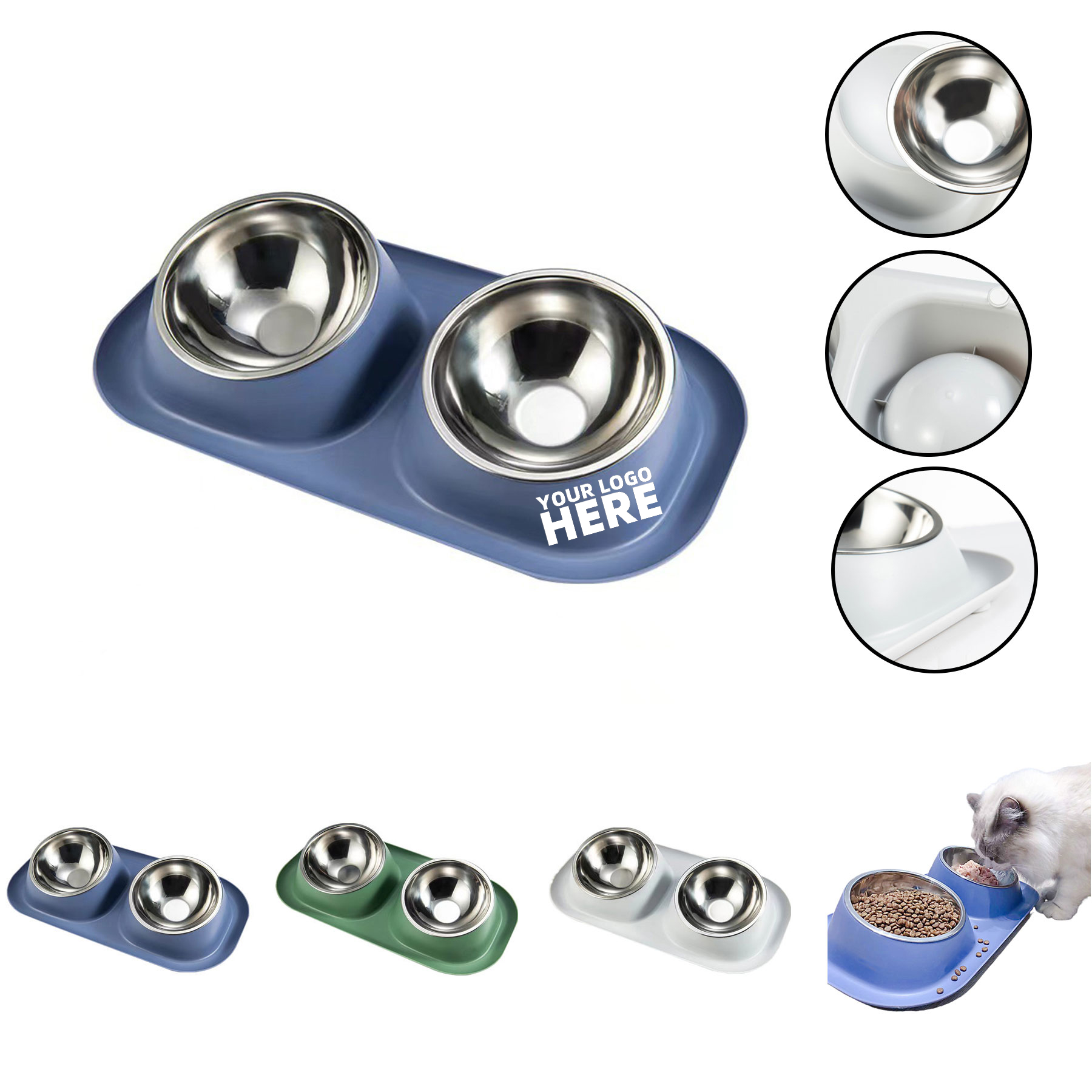 Double Stainless Dog Bowl 2