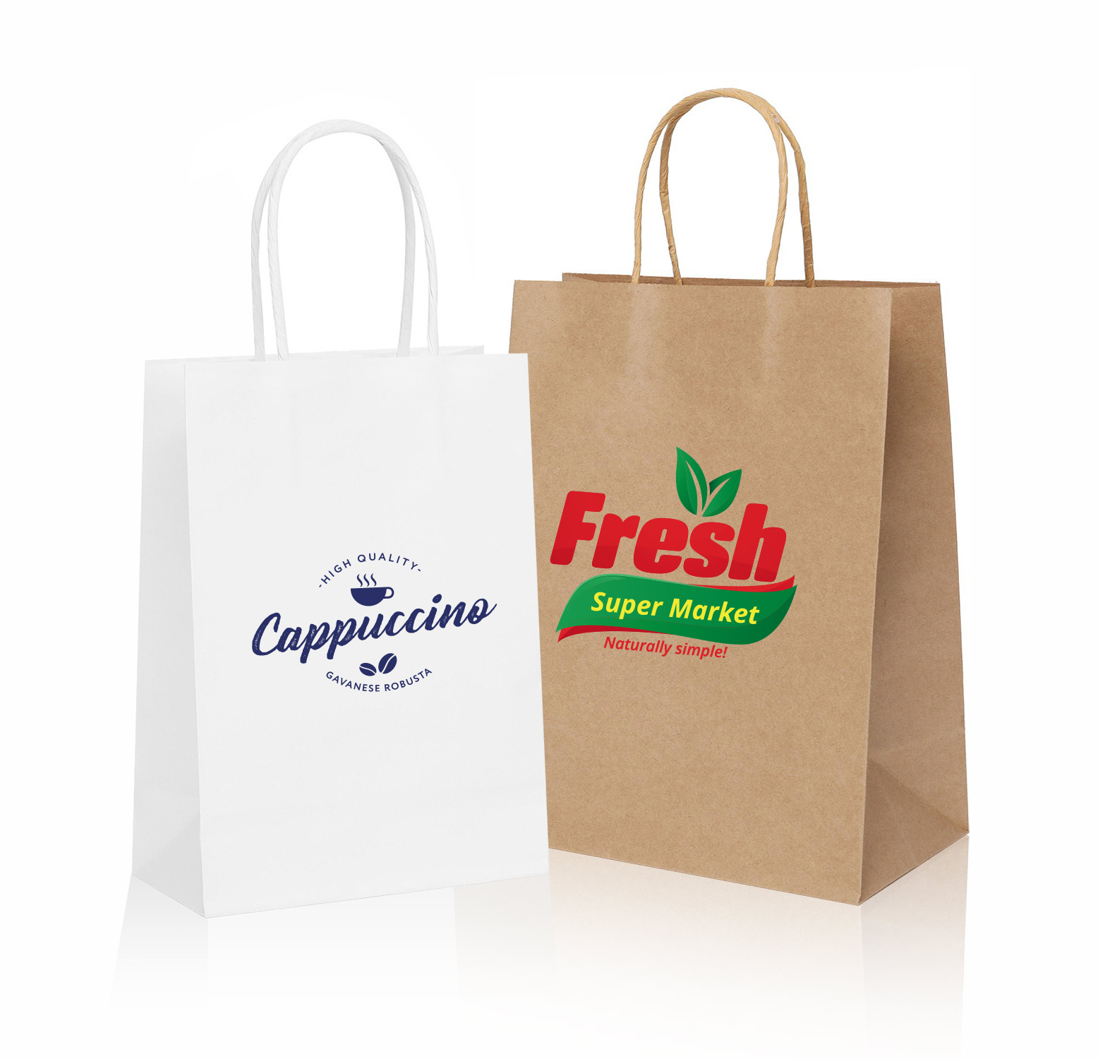 Twisted Handle Kraft Shopper Bag