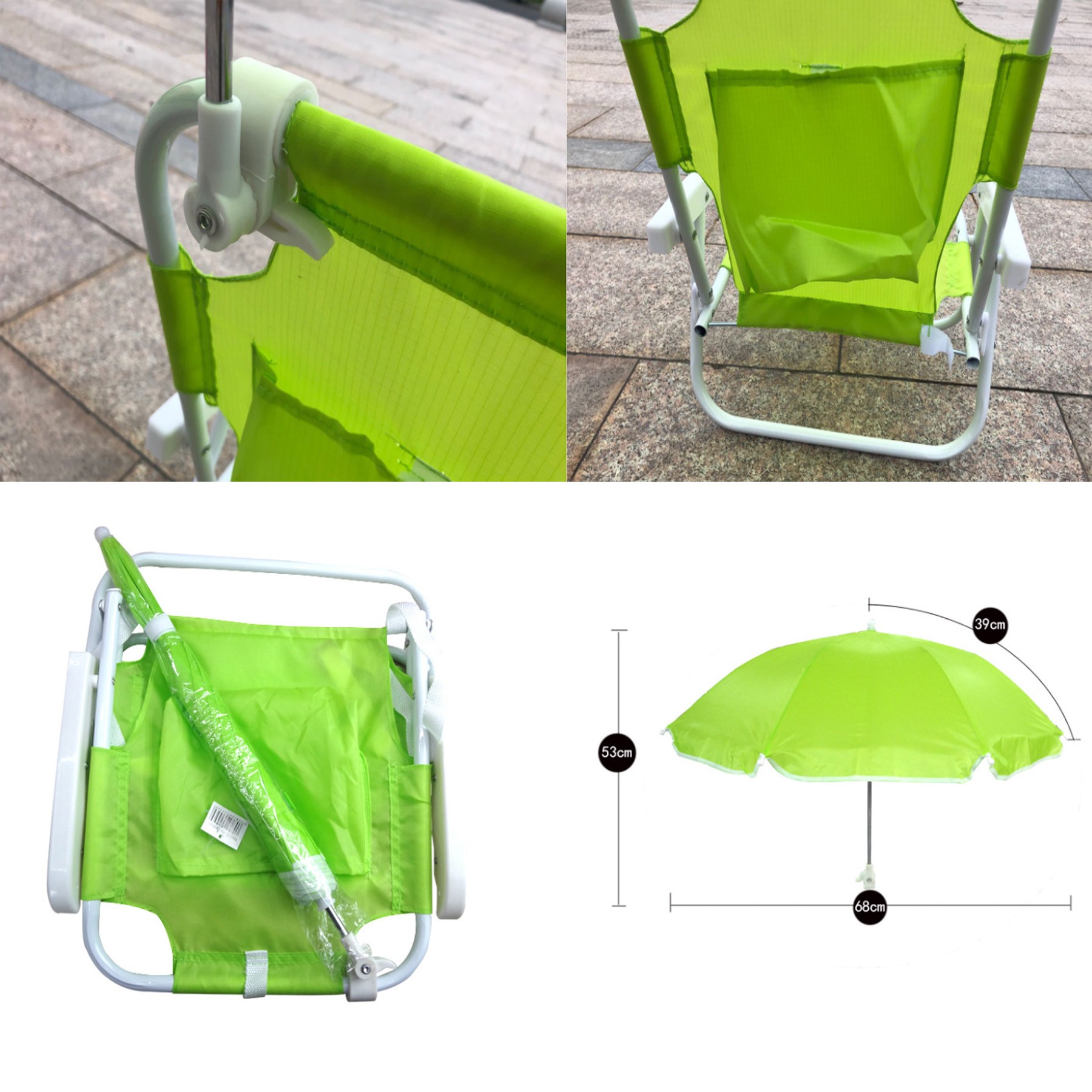 Kids Folding Beach Chair With Umbrella/Portable Multifunctional Beach Chair 2