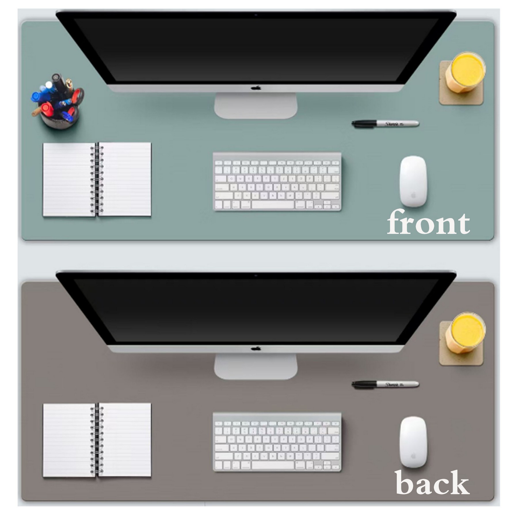 Double-Sided Leather Non-Slip Mouse Pad 2