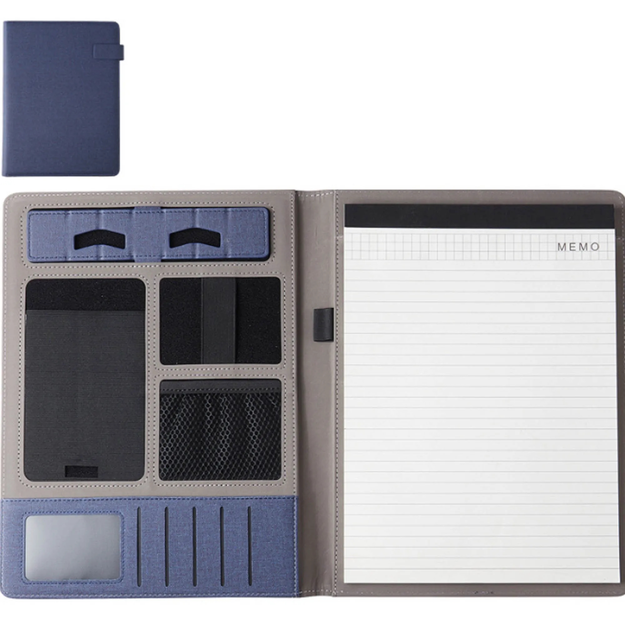 PU Leather Business Notebook with Card Slots and Holder 9