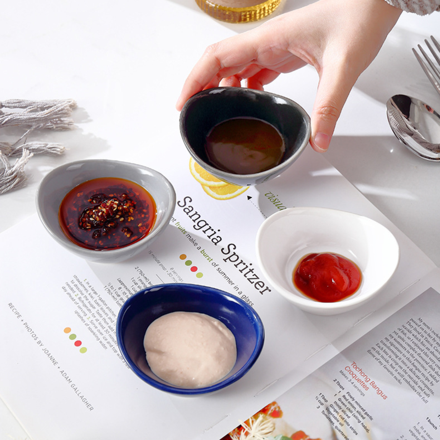2 Oz Kitchen Ceramic Dipping Sauce Bowl 6