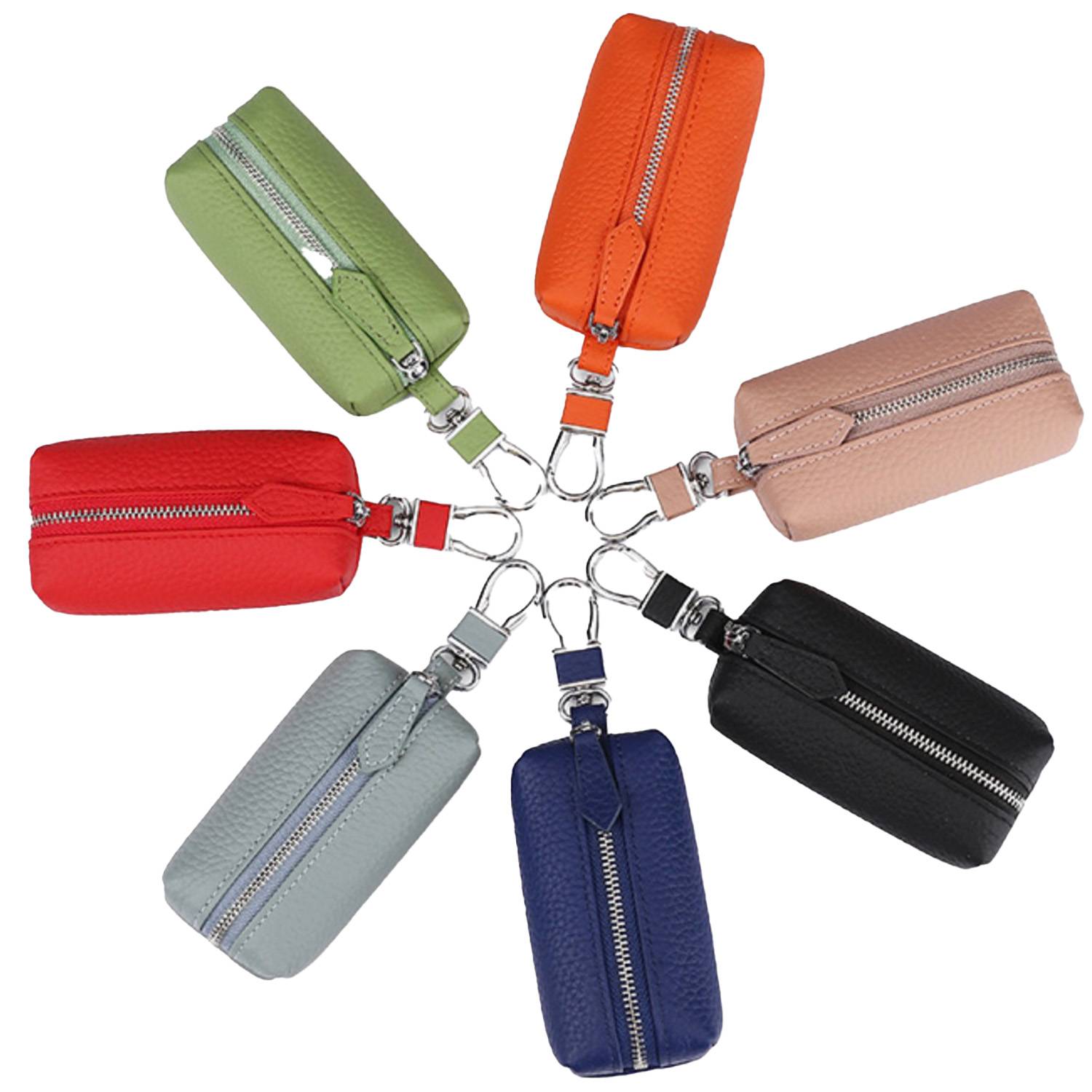 Genuine Leather Car Key Holder with Clip 7