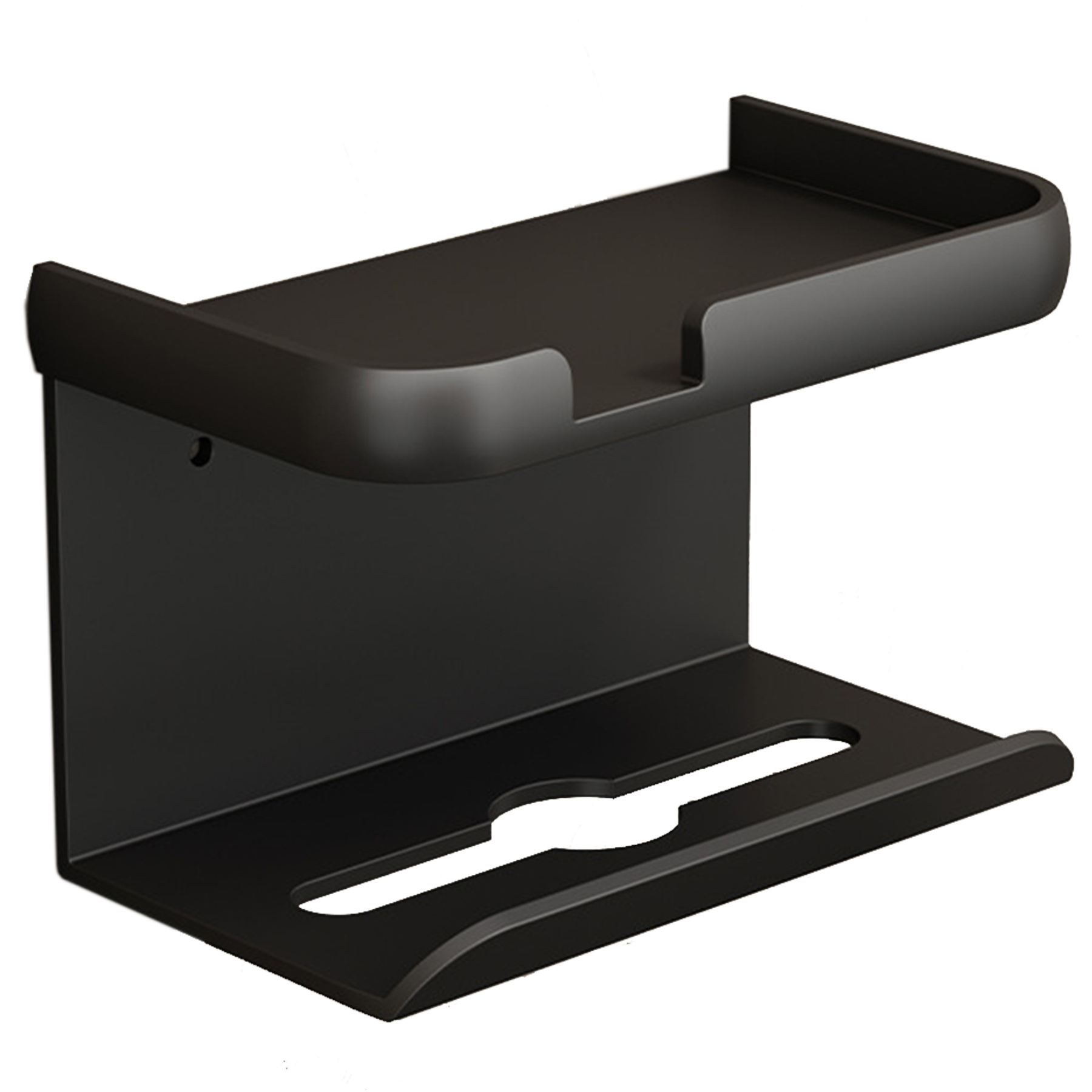 Aluminum Toilet Paper Roll Holder with Shelf for Bathroom 4