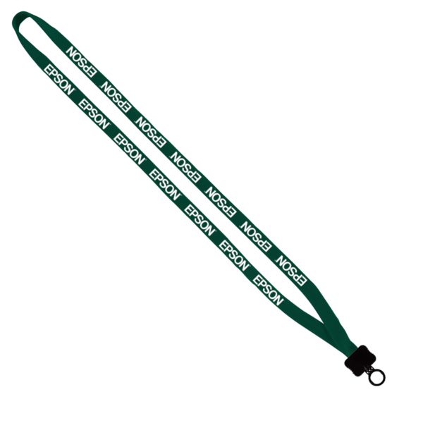 1/2" Cotton Lanyard with Plastic Clamshell & O-Ring 21