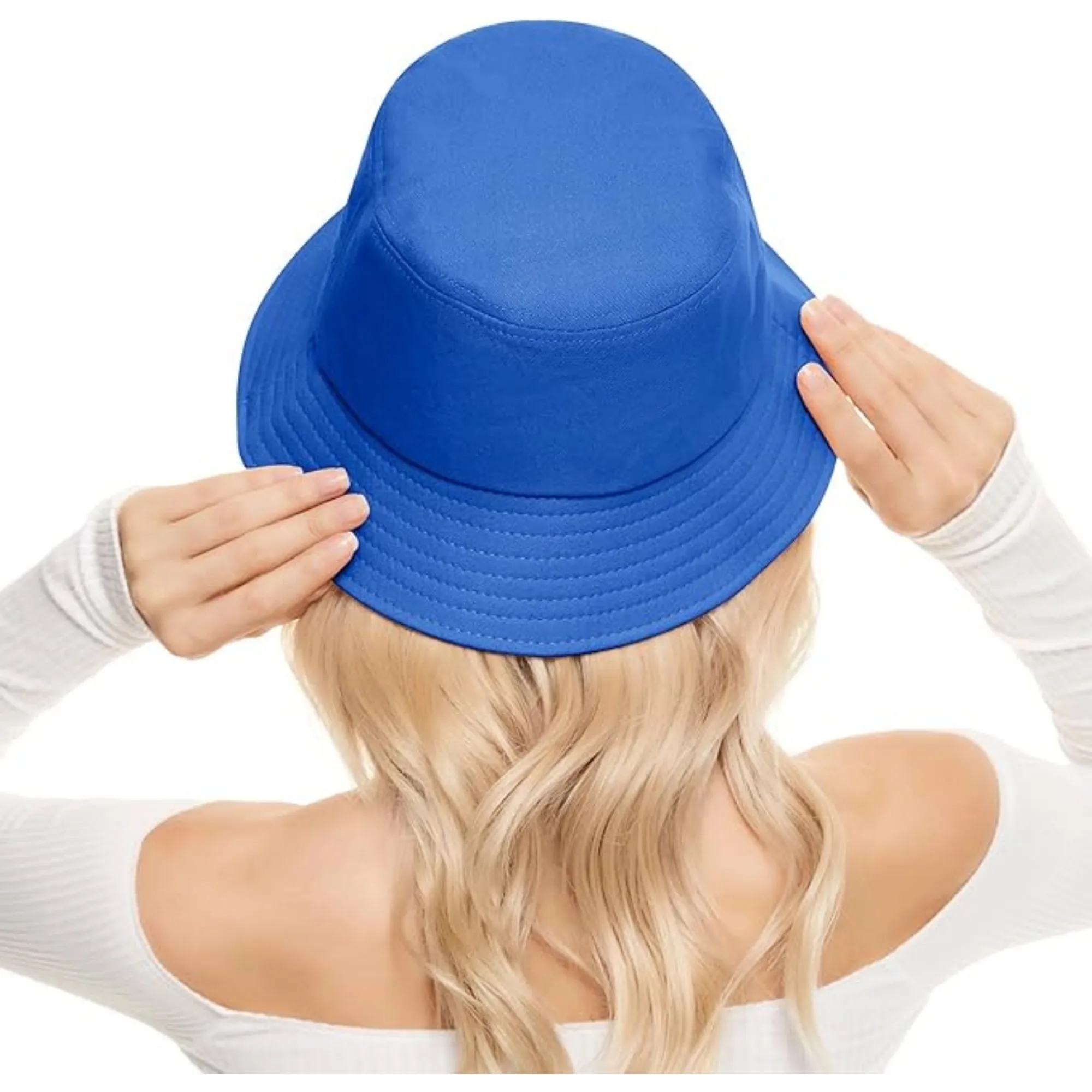 Cotton Solid Fisherman Hat Bucket Cap 3