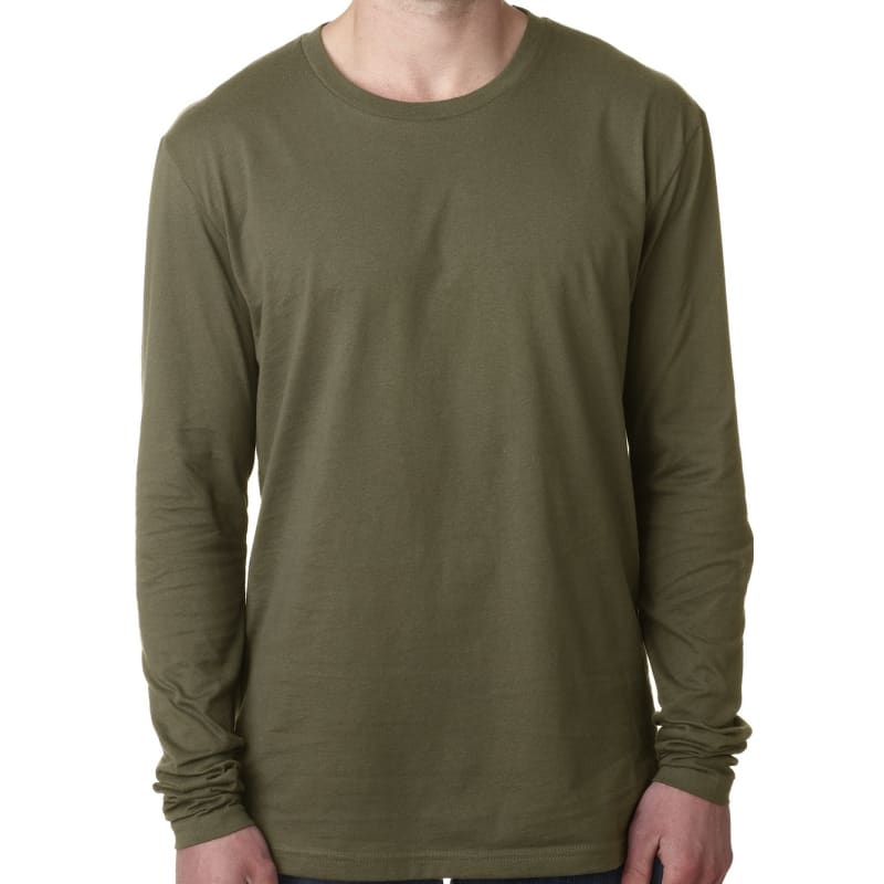 Next Level Mens Cotton Long-Sleeve Crew 3