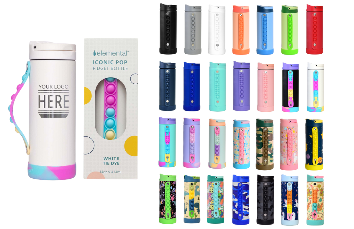 Elemental® Iconic Pop Fidget 14oz Stainless Steel Water Bottle - Vacuum Insulated 1