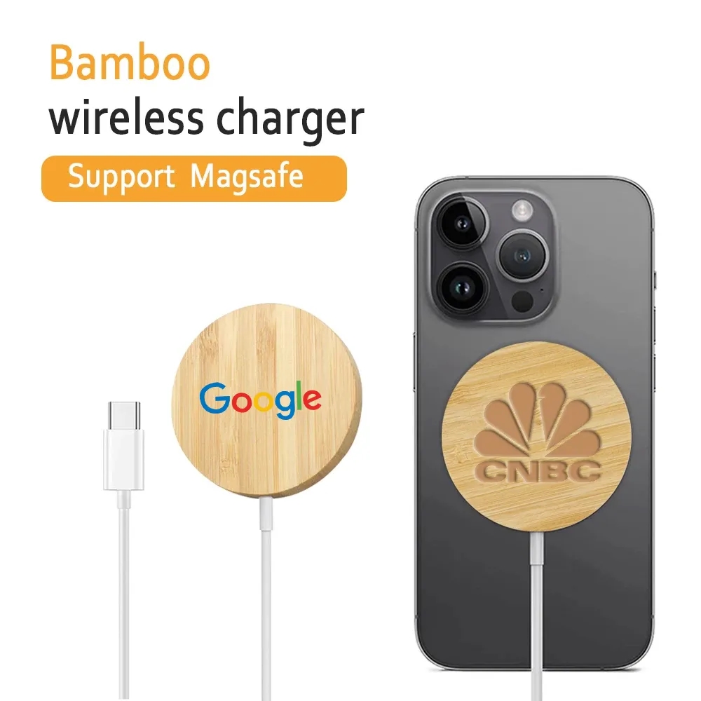 Bamboo Magnetic Wireless Charger 15W 2
