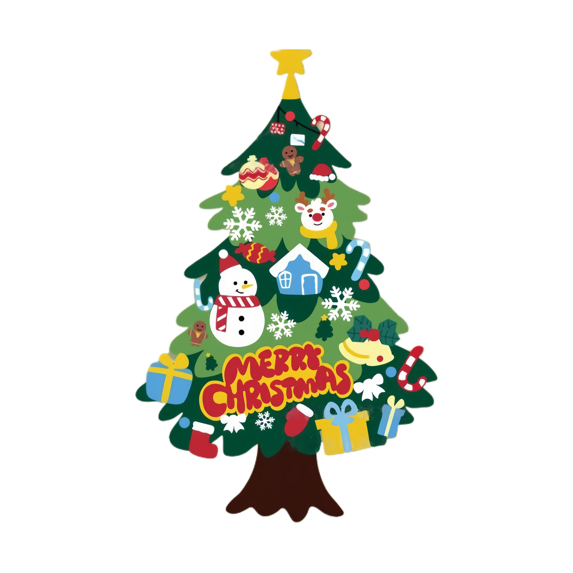 DIY Spliced Felt Christmas Tree Ornament 9
