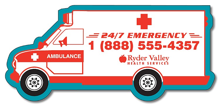 Magnet - 5.25x2.42 Ambulance Shape - 20 mil. 2