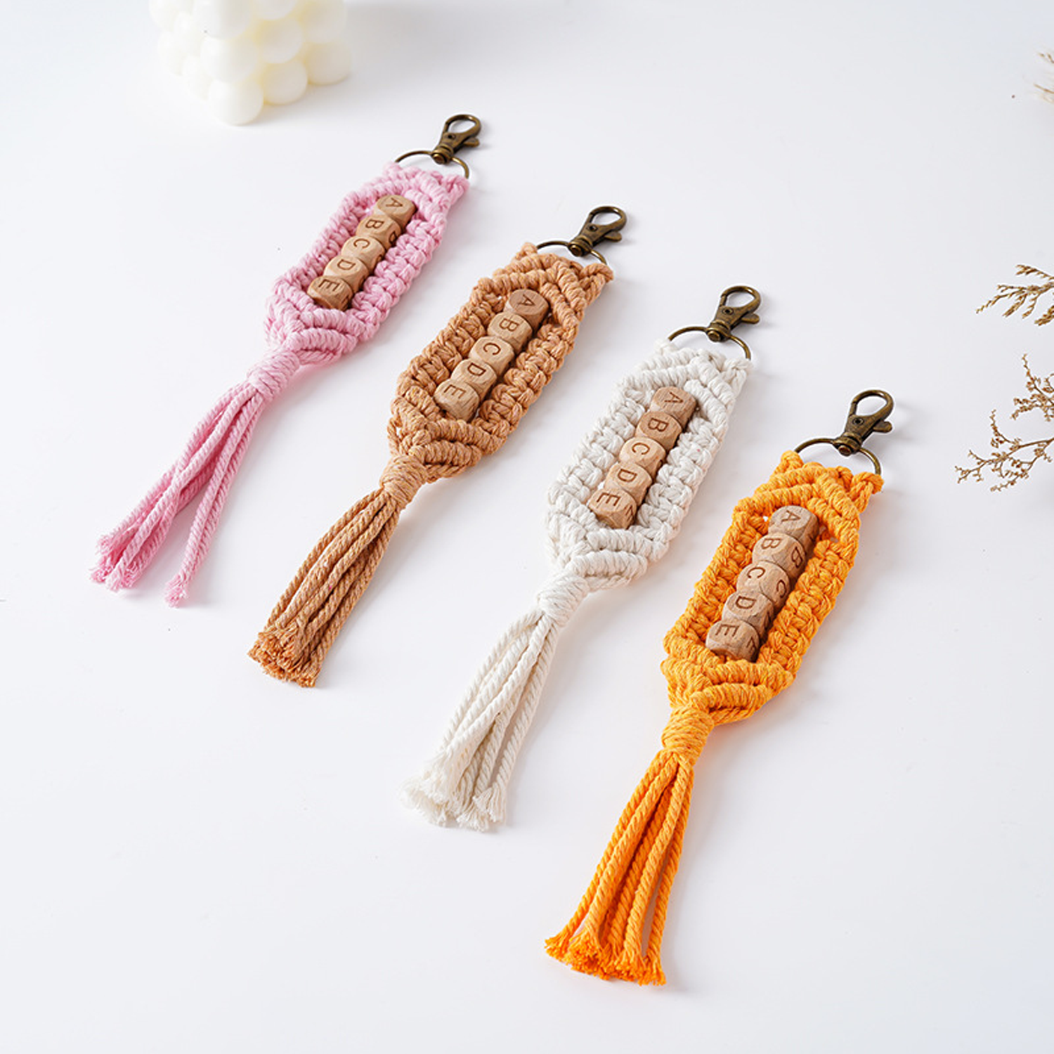 Colorful woven keychain 5