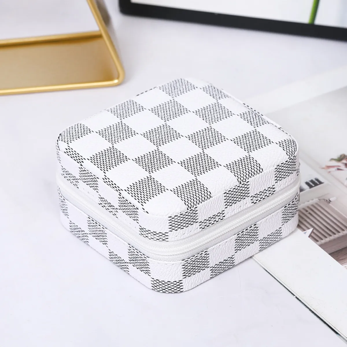 Portable Travel PU Jewelry Box Case Storage Organizer Holder 6