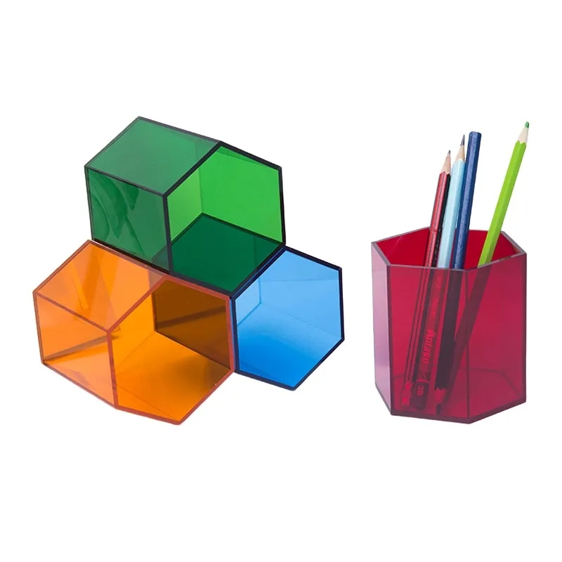 Desktop Transparent Acrylic Pen Holder 4