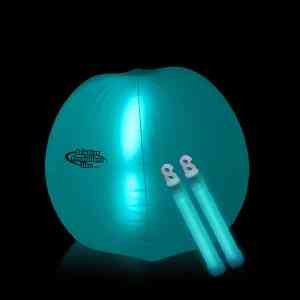 Translucent 24" Inflatable Beach Ball with Glow light Sticks 11