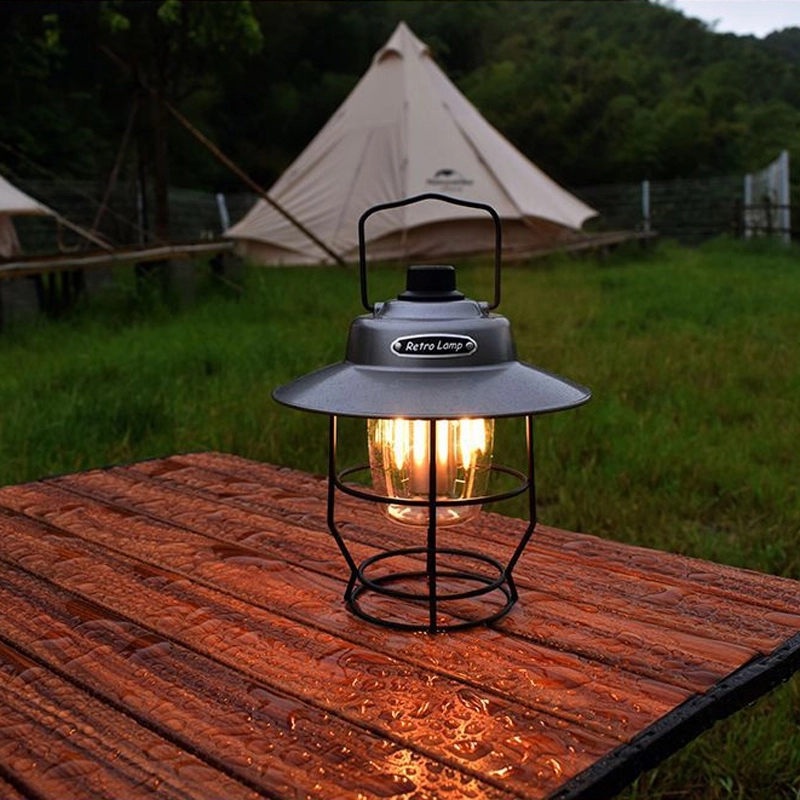 Retro Outdoor Camping Light & Picnic Lantern with Power Bank 6