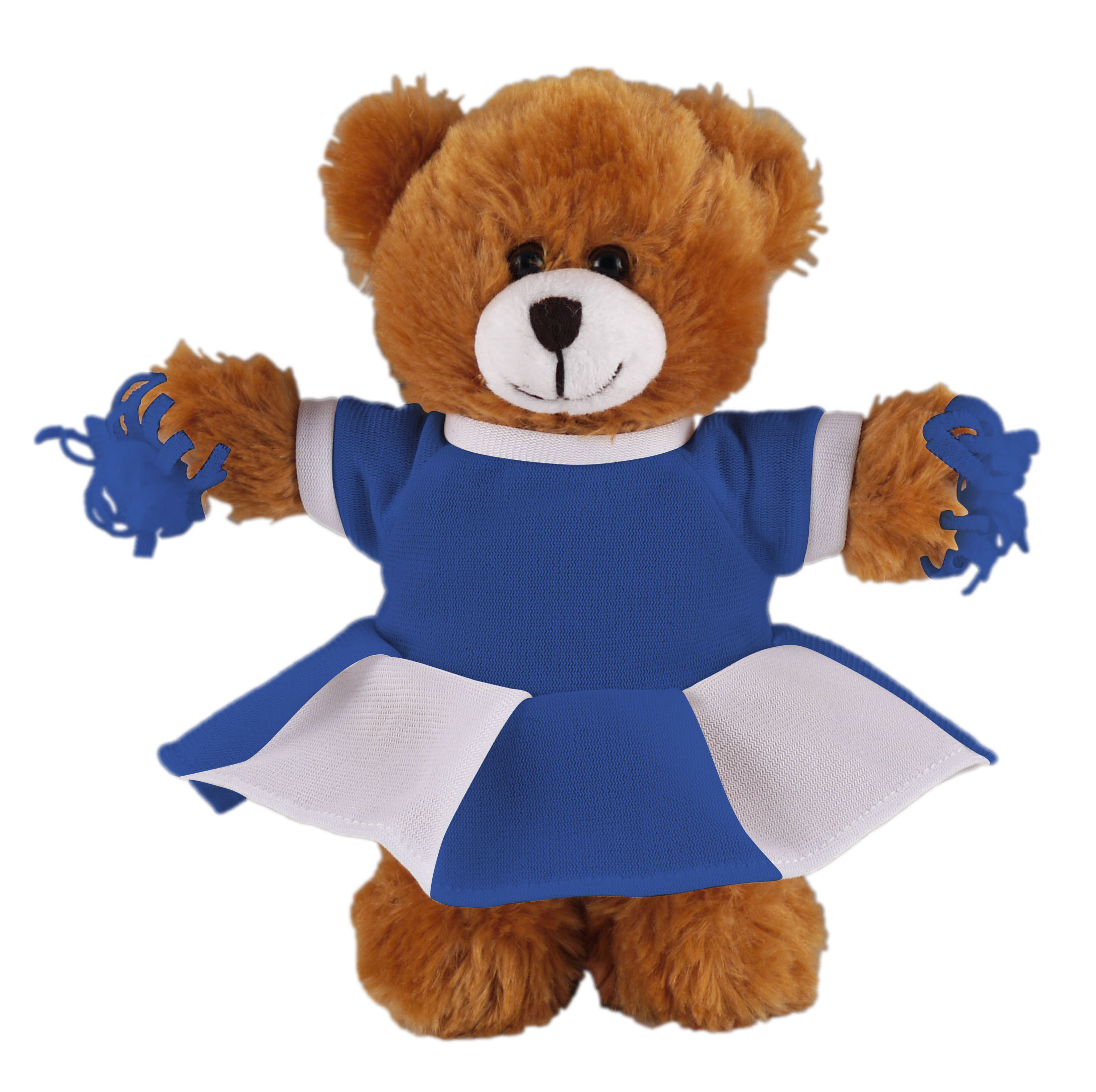 Soft Plush Stuffed Mocha Teddy Bear with Cheerleader Outfit 1