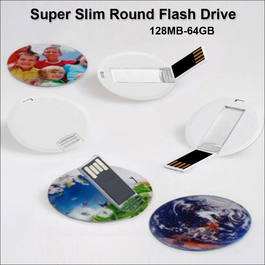 Super Slim Round Flash Drive / USB - 32 GB