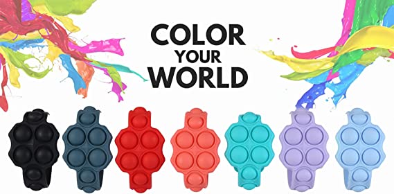 Push Pop Bubble Sensory Fidget Hand Finger Press Silicone Bracelet / Adjustable Buckle 8
