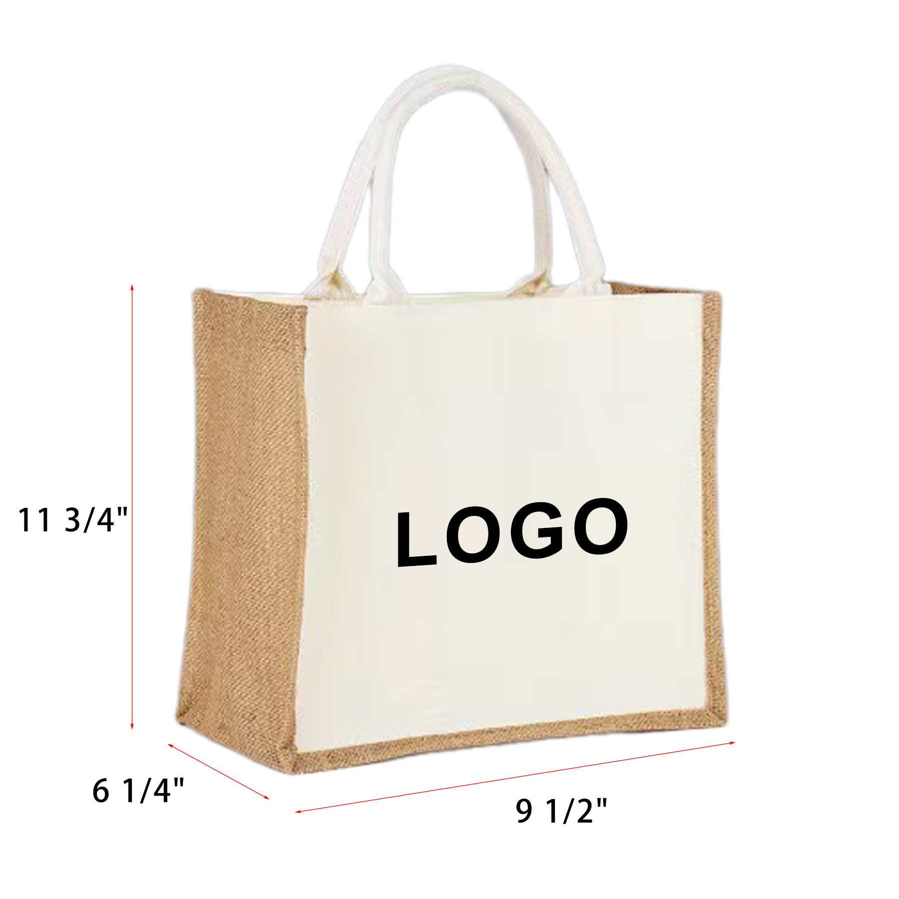 Jute/Canvas Tote Bag, custom tote bag with logo imprint 1
