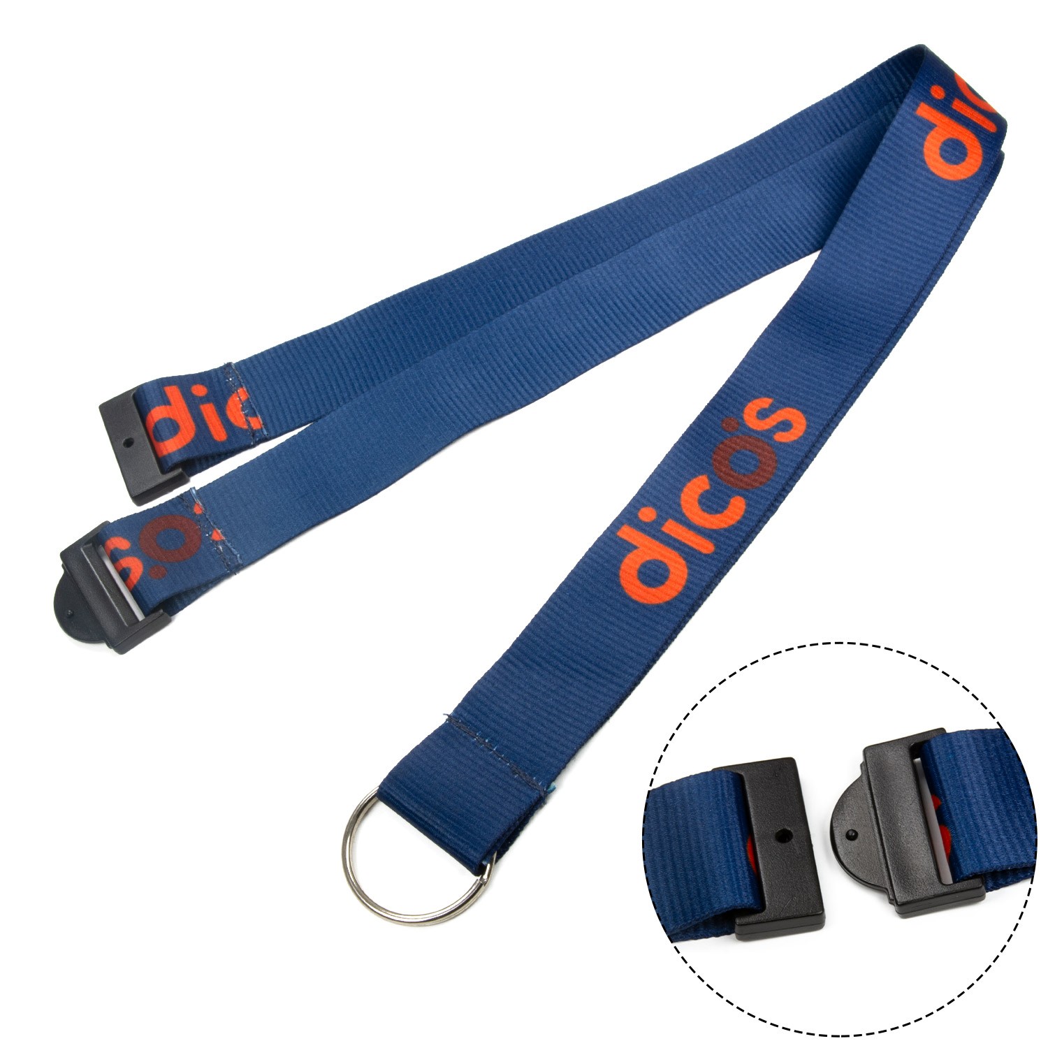 1" Polyester Full color Lanyards with Safety Breakaway 3