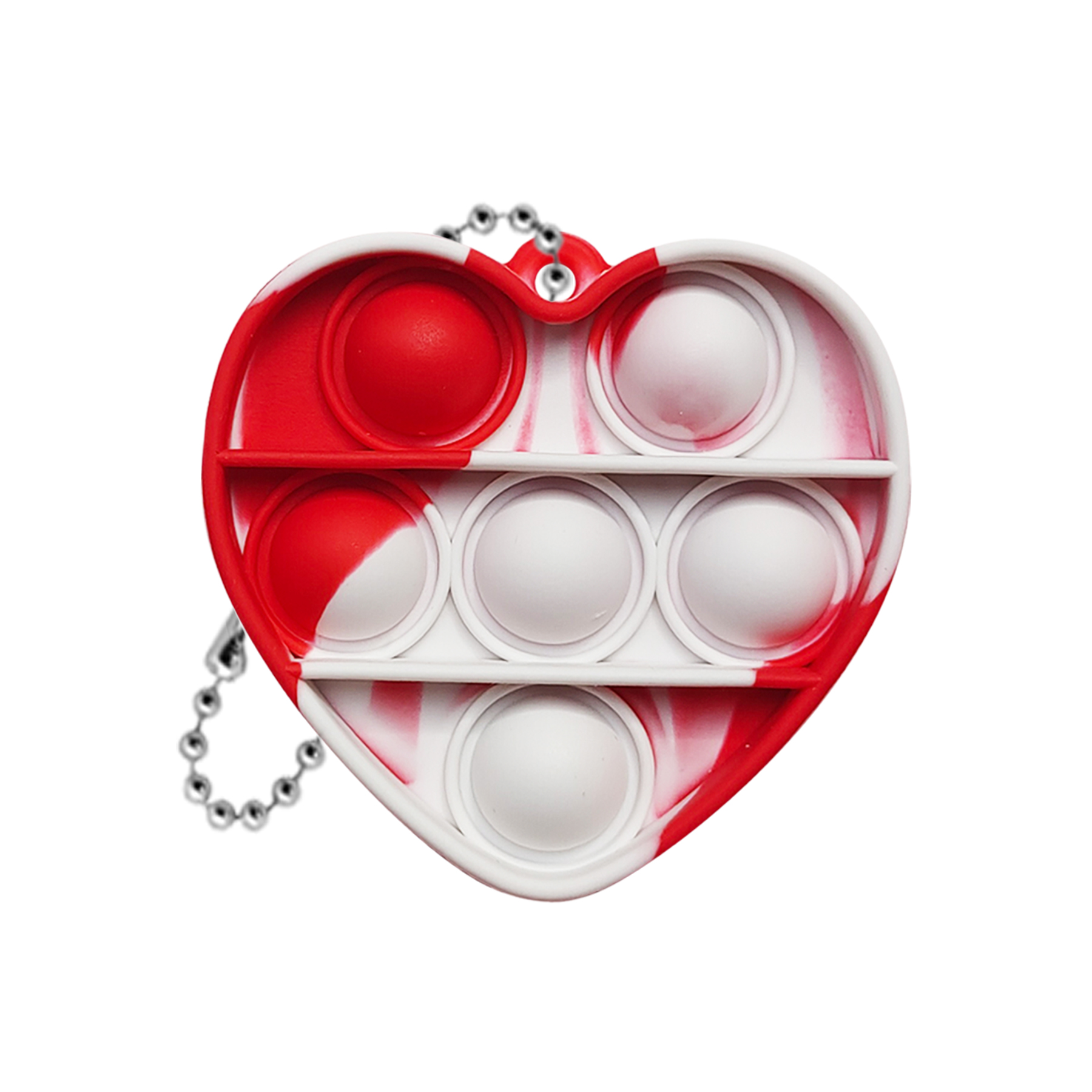 Mini Heart Push Pop Bubble Keychain 12