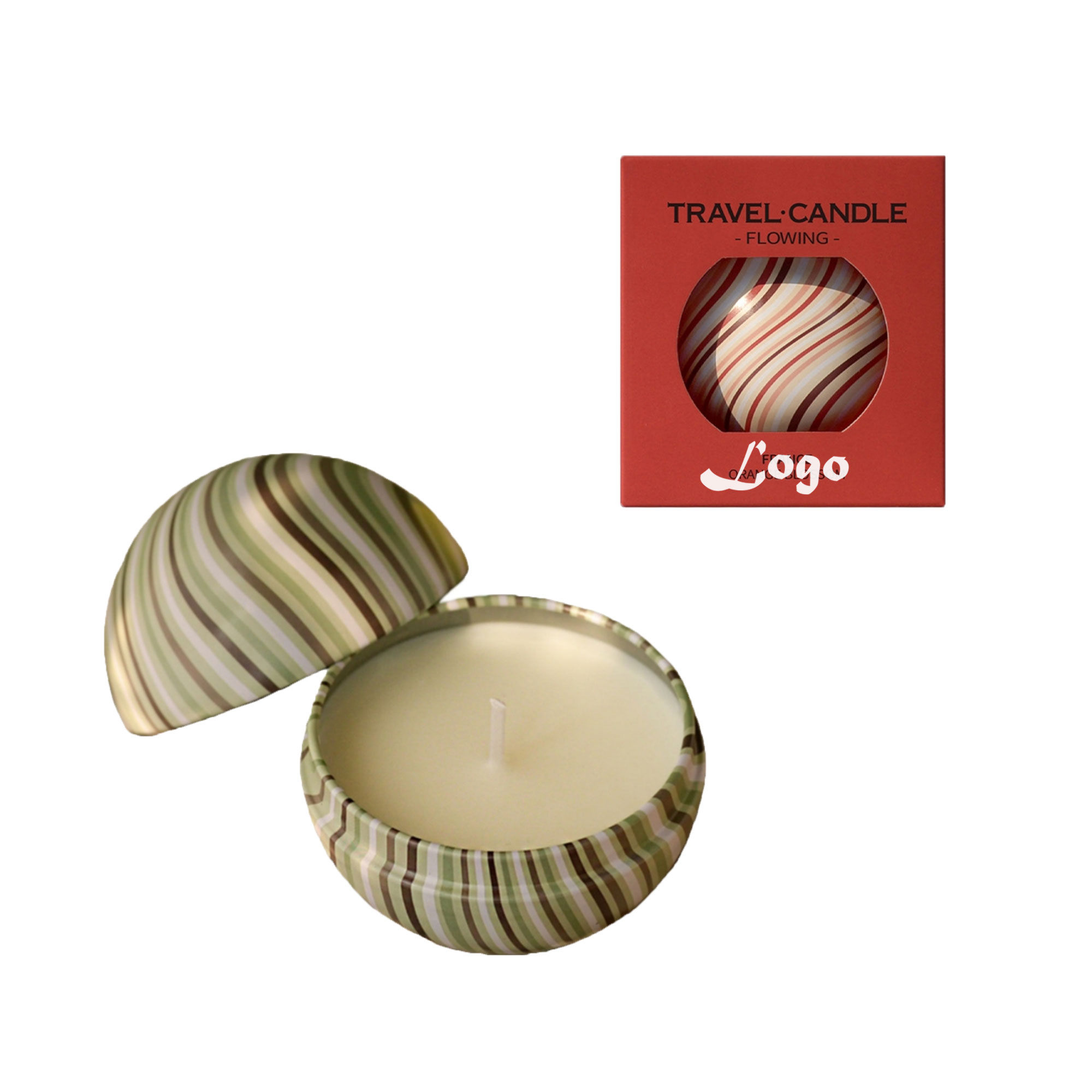 Striped Sphere Scented Candle Aroma Candle