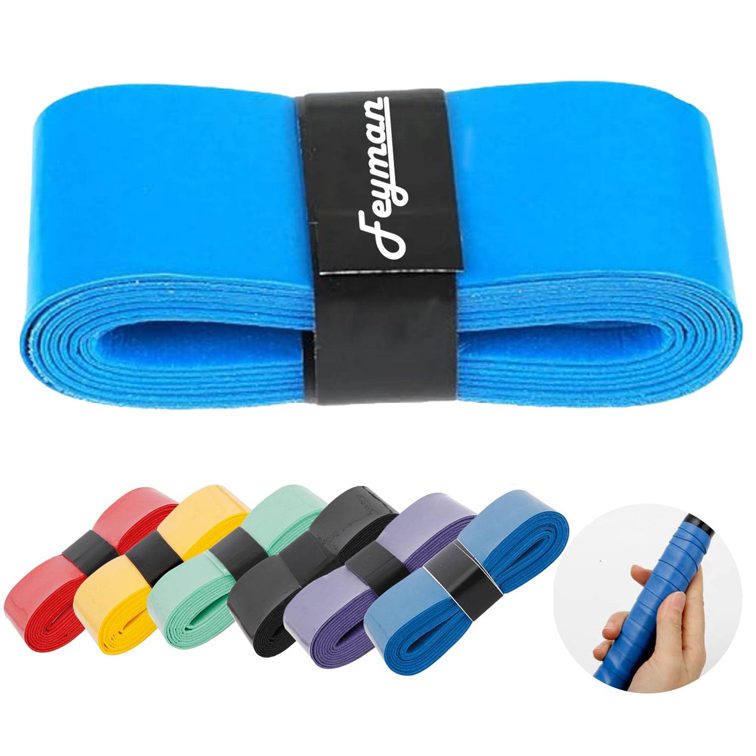 Flat Laminated Adhesive Badminton Tennis Racket Hand Strap