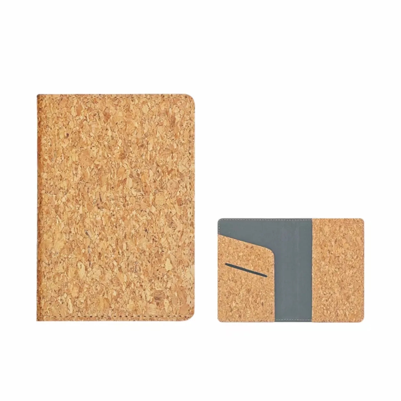 Luxury Natural Cork Passport Holder With Logo Printing 6