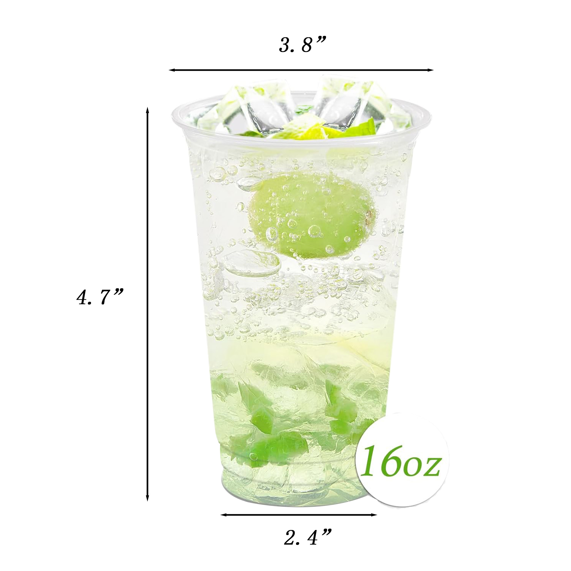 16oz Disposable PET Transparent Cup 3