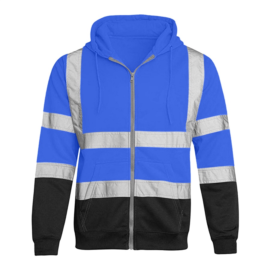 VISIPRO Reflective Colorblock Safety Full-Zip Hoodie - 280G 24