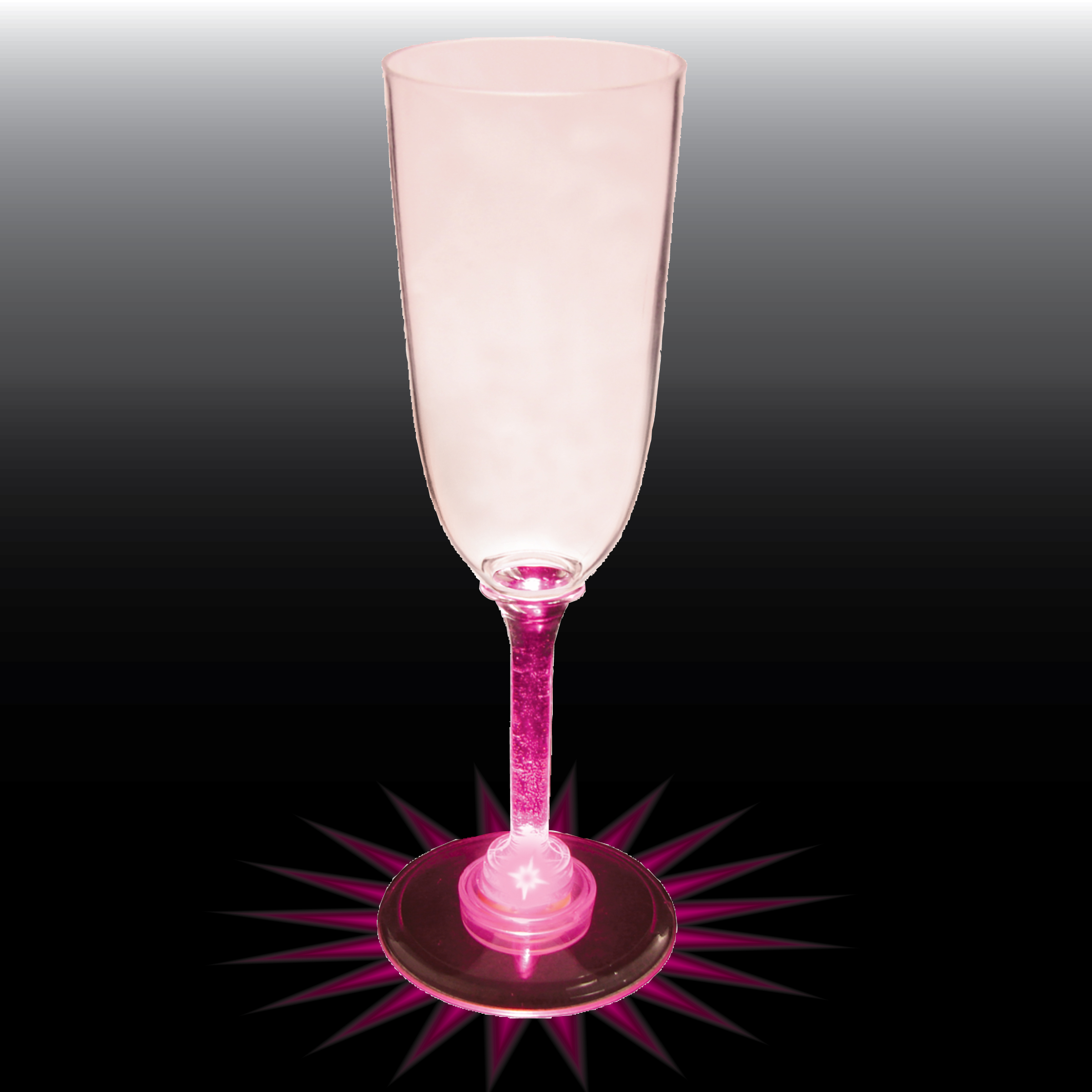 7oz Light Up Standard Stem Plastic Champagne Flute 5