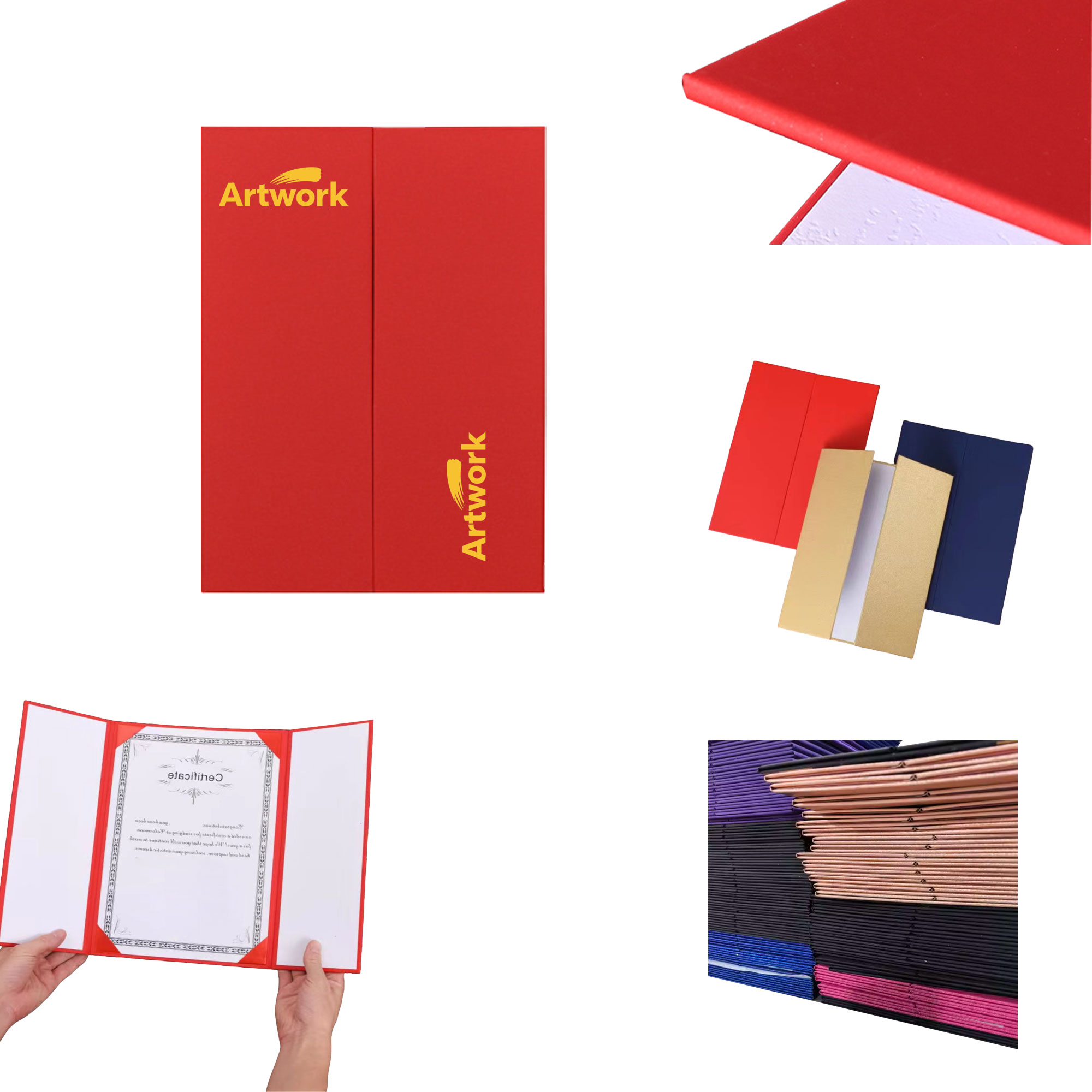 Customized Three Fold Certificate Holder 4