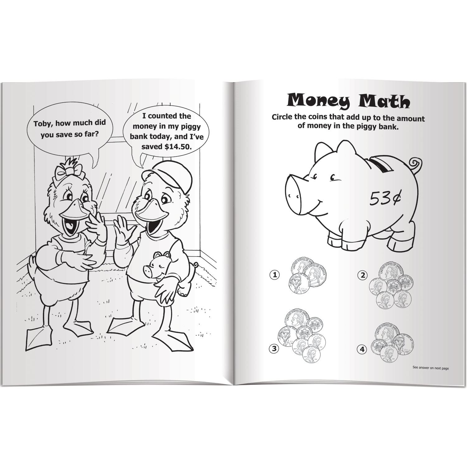 Combo Pack - CB1029 Coloring Book & 4-Pack of Crayons (Imprinted) in a Poly Bag 6