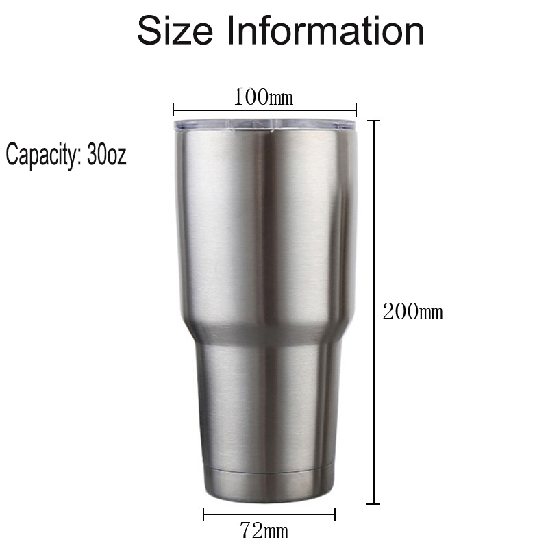 30oz Insulated Tumbler w/Lid Durable Insulated Coffee Mug 10