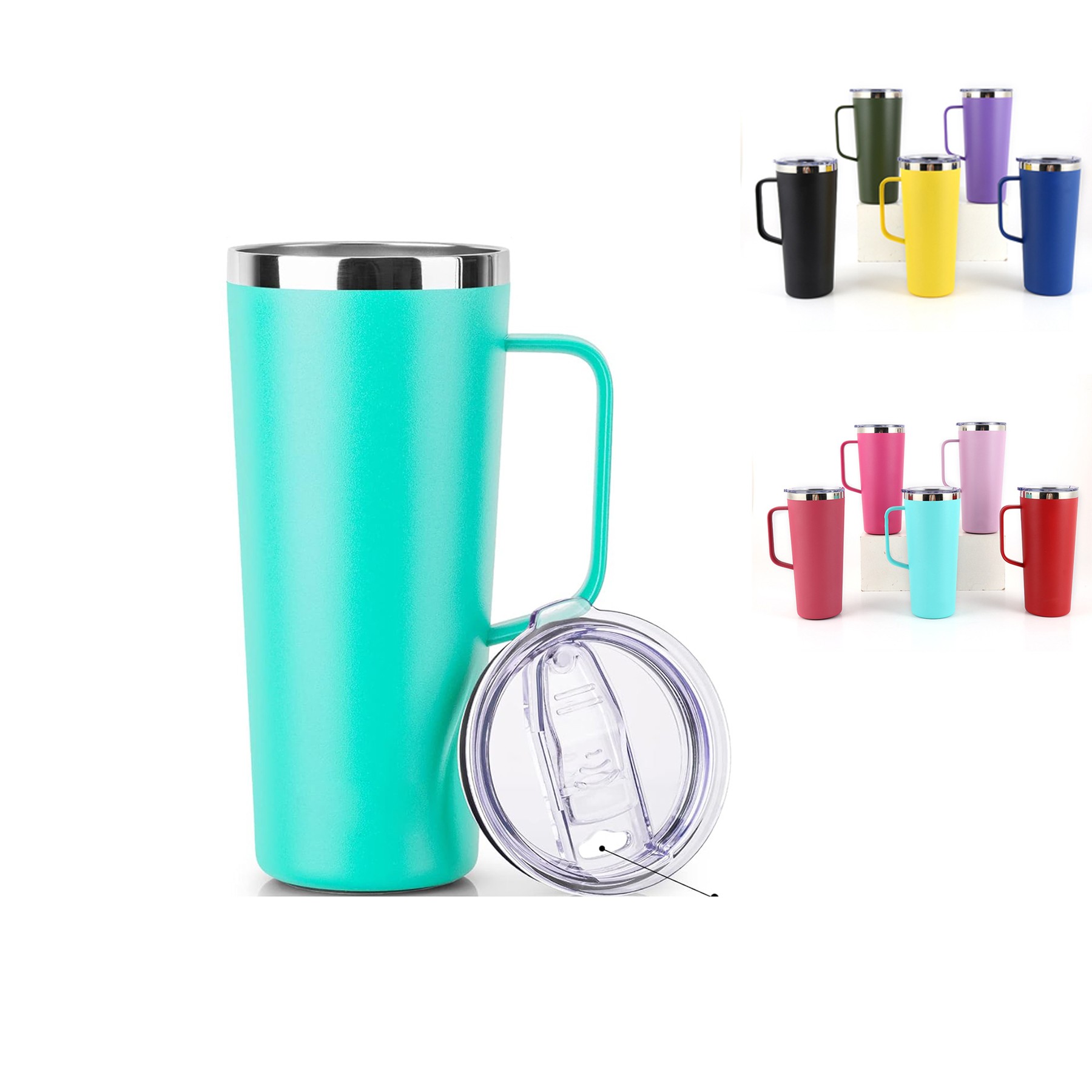 24 oz Insulated Travel Coffee Mug with Lid 1