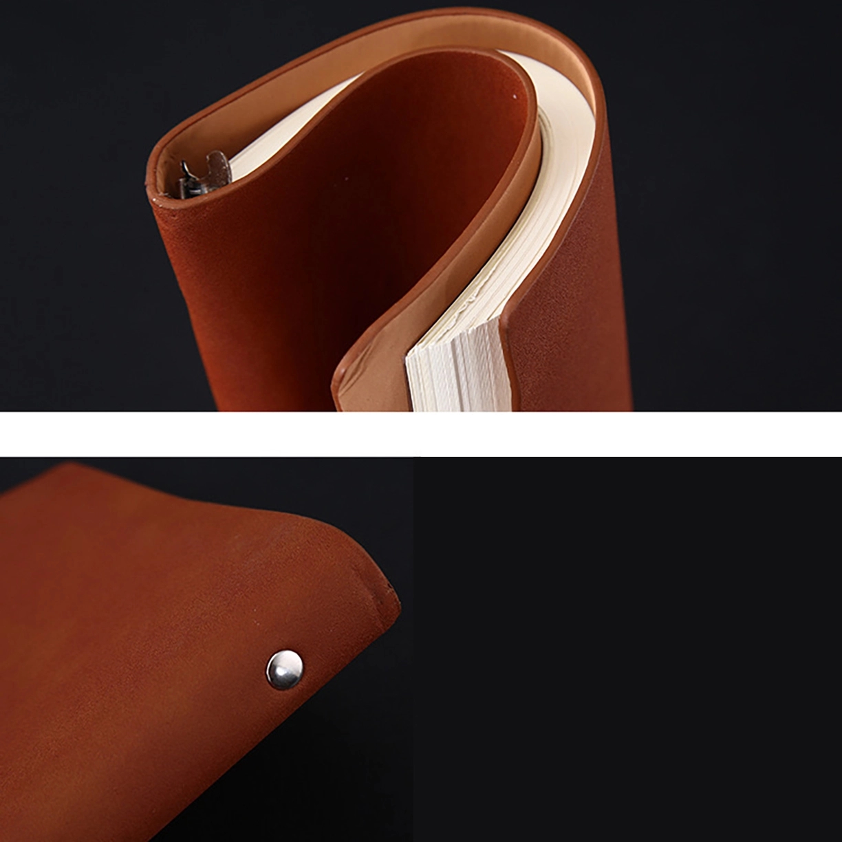 Vintage Leather Journal Style Binder / Padfolio 9