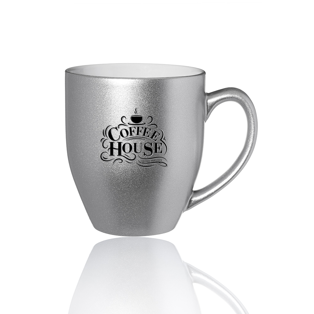 16 oz. Bistro Glossy Personalized Coffee Mug - Colors 6