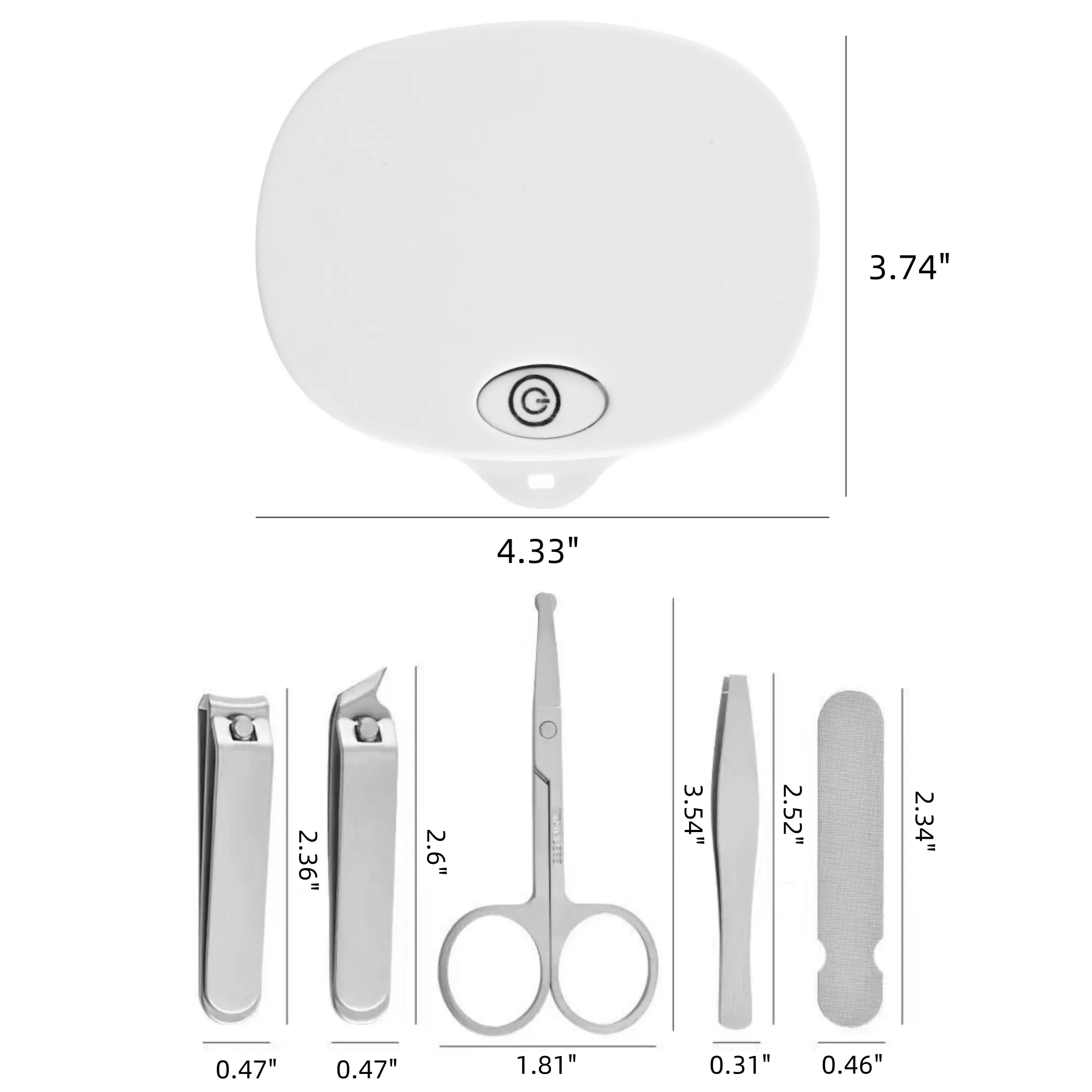 Stainless Steel 5 Piece Nail Care Kit 5
